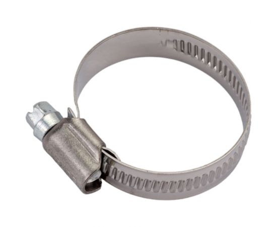 Хомуты ""ЭКСПЕРТ"" Зубр из нержавеющей стали с накатной лентой НЛ-12, 25-40 мм, 100 шт 37822-25-40-100 