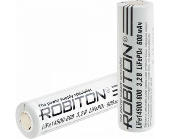 Аккумулятор ROBITON LiFe14500-600 600мАч без защиты 17110 