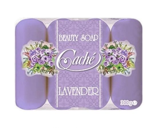 Туалетное мыло для ухода Cache 4 pcs X 75gr X 24 экопак лаванда CLS0006 