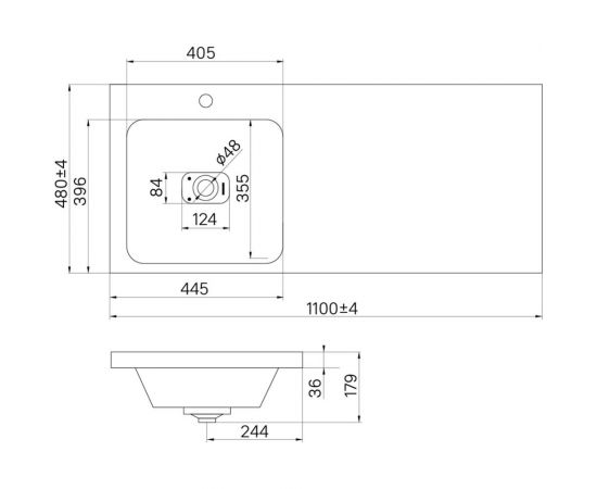Напольная тумба с умывальником для стиральной машины IDDIS с ящиками 110 см левая белая optima home OPH11LBi95K – изображение 14