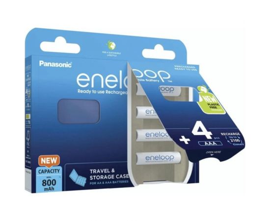 Аккумулятор Panasonic eneloop BK-4MCDEC4BE 800mAh AAA R03 +футляр BL4 УТ-00000802 – изображение 2