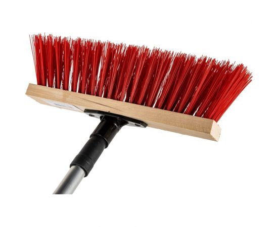 Тротуарная щетка Gigant 280 мм, деревянная колодка, пластиковая державка с алюминиевым черенком 1170 IAG-006 – изображение 2