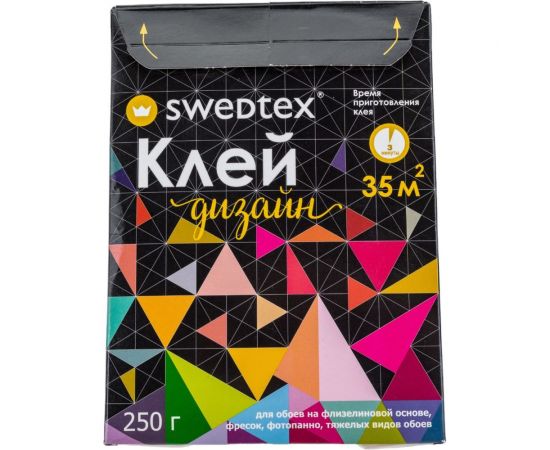 Сухой клей Swedtex ДИЗАЙН для обоев на флизелиновой основе, фресок, фотопанно, тяжёлых видов обоев, 250 г, 35 кв.м PD-025 – изображение 2