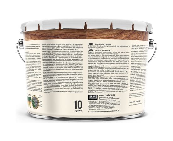 Деревозащитное средство на водной основе Текстурол WOOD AQUA MATT белый 10л Лк-00008236 – изображение 2