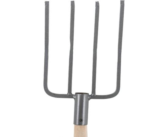 Садово-огородные 4-х рогие сварные вилы с деревянным черенком и V-образной ручкой Gigant GAV-10 – изображение 2