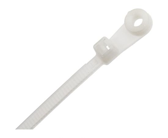 Нейлоновая хомут-стяжка под винт duwi 150x3,6 мм, белая, упаковка 10 шт. 30296 4 – изображение 2
