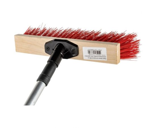 Тротуарная щетка Gigant 280 мм, деревянная колодка, пластиковая державка с алюминиевым черенком 1170 IAG-006 – изображение 3