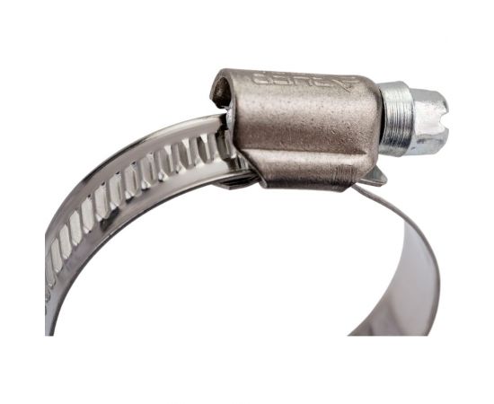 Хомуты ""ЭКСПЕРТ"" Зубр из нержавеющей стали с накатной лентой НЛ-12, 25-40 мм, 100 шт 37822-25-40-100 – изображение 4