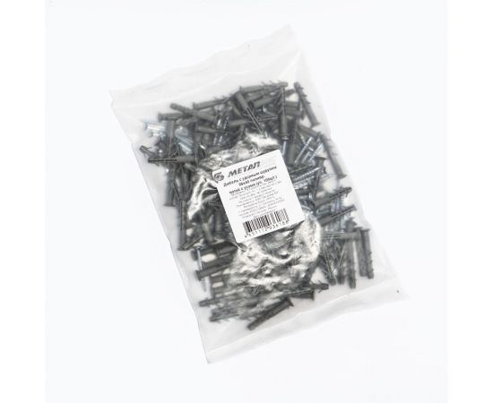 Дюбель с ударным шурупом МВИС Крепежные системы дюбель-гвоздь с усами, 6x40 мм, полипропилен, потай., 100 шт. ДБМ0640П – изображение 4