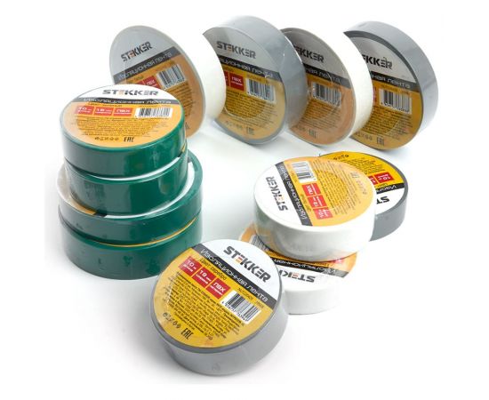 Изоляционная лента STEKKER intp01315-20 0,13x15 мм, 20 м, белая 39904 – изображение 7
