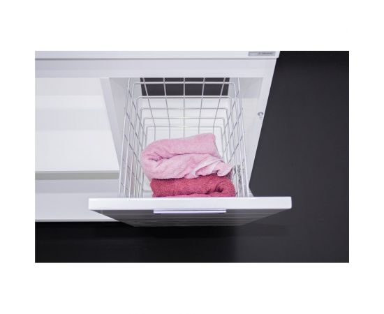 Тумба Домино Cube под умывальник Elen 75 без ящика, с корзиной для белья DC5003T – изображение 10