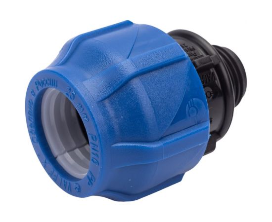 Компрессионная соединительная муфта VALFEX ПНД, с наружной резьбой, 25x1/2"" 121001125012 