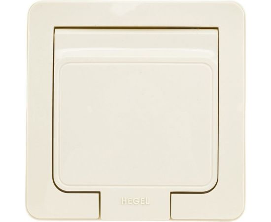 Розетка скрытой установки HEGEL IP44, с заземляющим контактом, слоновая кость РС16-511-01 