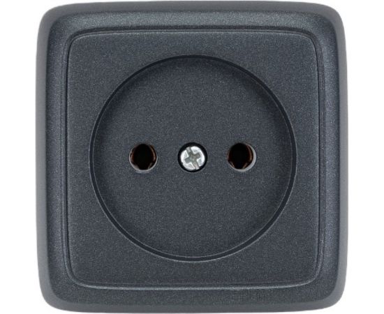 Одноместная розетка HEGEL с изолирующей пластиной, черный РА16-103-08 