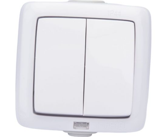 Двухклавишный выключатель HEGEL с подсветкой ВА10-252 