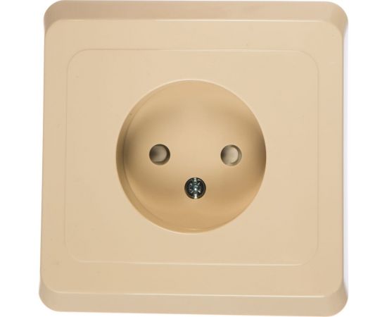 1-местная розетка Schneider Electric СП Этюд 16А без заземления, защитные шторки, крем SchE PC16-002K 