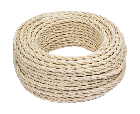 Провод Bironi 2x1,5, песочное золото, матовый, 10 метров B1-424-719-10 