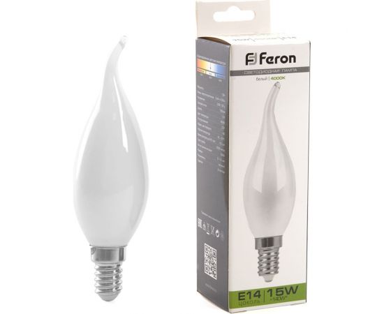 Светодиодная лампа FERON LB-718 Свеча на ветру E14 15W 4000K 38262 