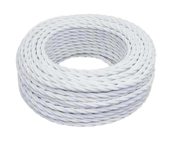 Провод Bironi 2x1,5, белый, матовый, 10 метров B1-424-71-10 