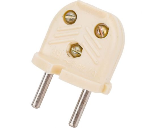 Электровилка ООО Ливны-Электро В6-001 разборная плоская с/ш, слоновая кость В 6141с 