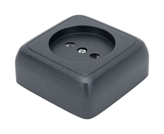 Одноместная розетка HEGEL с изолирующей пластиной, черный РА16-103-08 – изображение 2