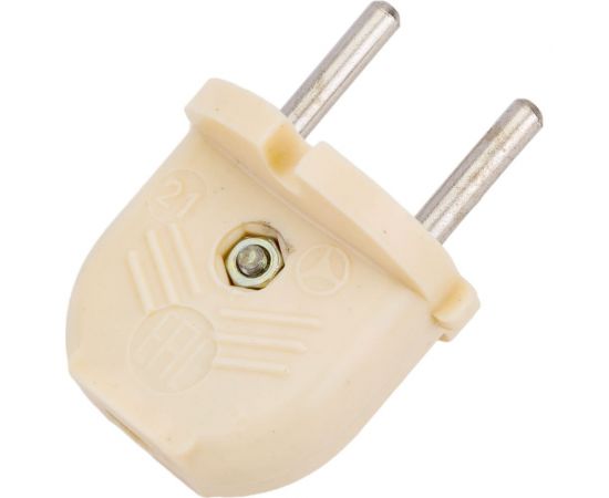 Электровилка ООО Ливны-Электро В6-001 разборная плоская с/ш, слоновая кость В 6141с – изображение 2