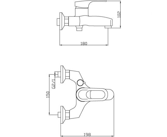 Смеситель для ванны с душем TSARSBERG тип См-ВОРНШлА TSB-848-1207 – изображение 2