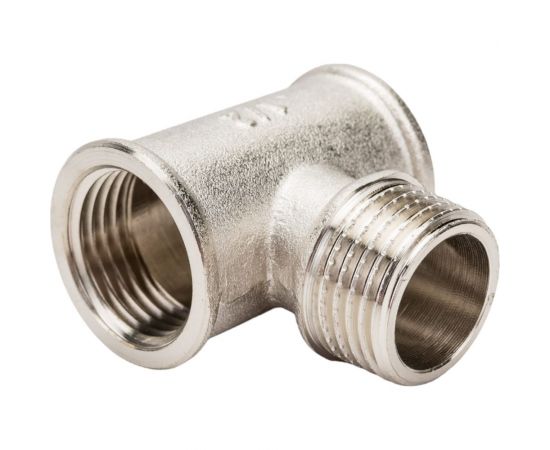 Тройник STI латунный Ду15 (1/2") В-Н-В никелированный D270-05065 – изображение 2