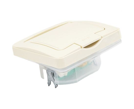 Розетка скрытой установки HEGEL IP44, с заземляющим контактом, слоновая кость РС16-511-01 – изображение 2