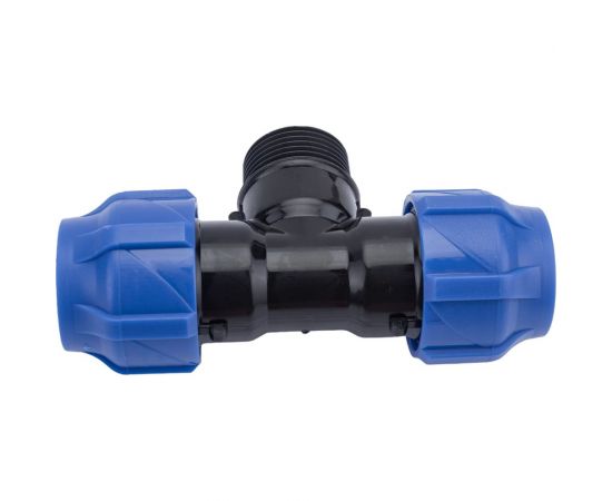 Компрессионный переходной тройник VALFEX ПНД, с наружной резьбой, 20-3/4""-20 1210022003420 – изображение 2