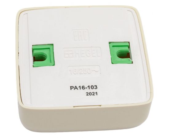 Одноместная розетка HEGEL с изолирующей пластиной, слоновая кость РА16-103-01 – изображение 2