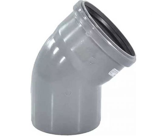 Отвод VALFEX 45 градусов, 110 мм, внутренняя канализация 20102110 – изображение 2