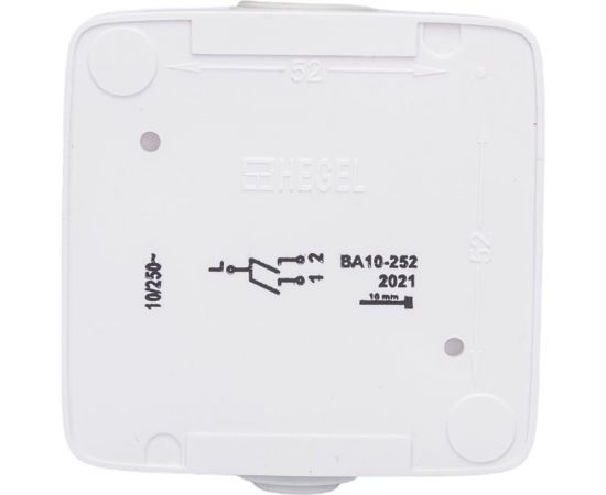 Двухклавишный выключатель HEGEL с подсветкой ВА10-252 – изображение 2