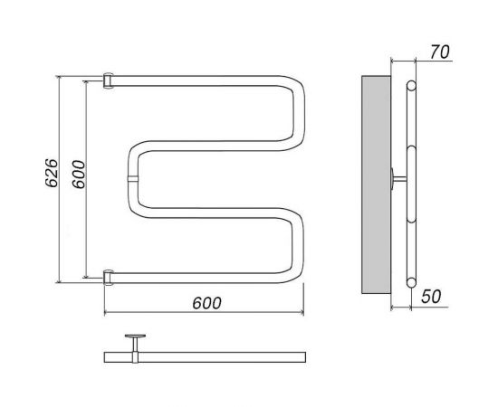 Полотенцесушитель GROTA Камело 60/60 – изображение 3