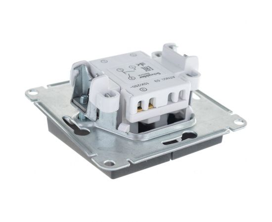 2-клавишный выключатель Schneider Electric ATLASDESIGN с подсветкой, 10АХ, КАРБОН ATN001053 – изображение 3
