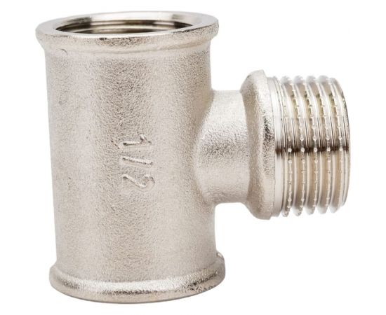 Тройник STI латунный Ду15 (1/2") В-Н-В никелированный D270-05065 – изображение 3