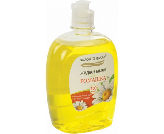 Мыло жидкое 12 шт в упаковке Золотой идеал 500г "Ромашка" флип топ 606784 – изображение 3
