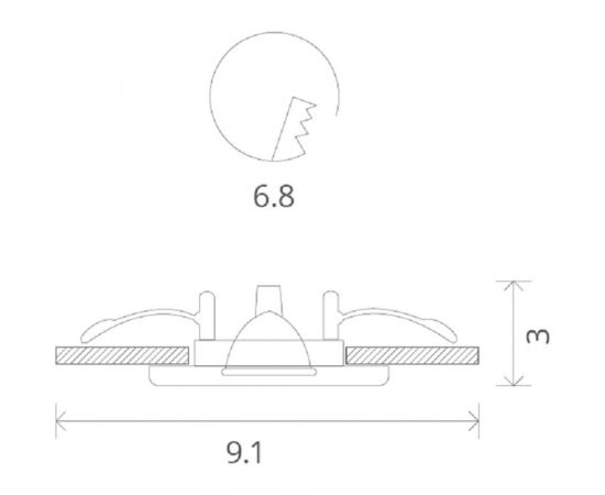 Встраиваемый светильник Arte Lamp AQUA A2024PL-1AB – изображение 3