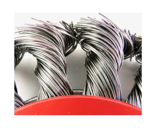 Щетка коническая жгутовая для УШМ 120 мм, M14, проволока сталь 0.50 мм SIT 0315 – изображение 4