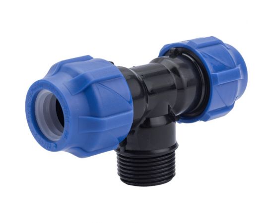 Компрессионный переходной тройник VALFEX ПНД, с наружной резьбой, 20-3/4""-20 1210022003420 – изображение 4