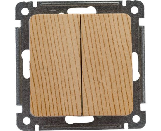 Механизм двухклавишного выключателя HEGEL сосна ВС10-451-02 – изображение 4