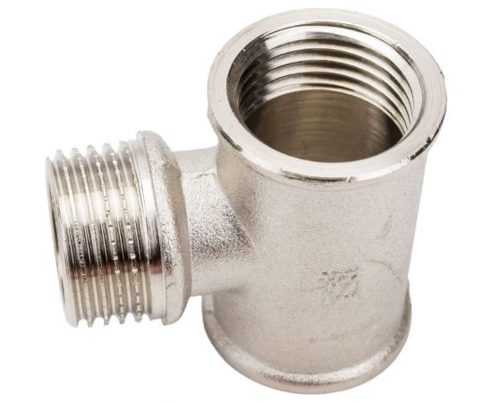 Тройник STI латунный Ду15 (1/2") В-Н-В никелированный D270-05065 – изображение 4