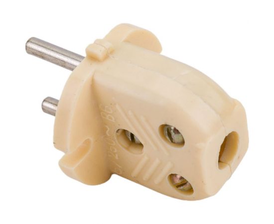 Электровилка ООО Ливны-Электро В6-001 разборная плоская с/ш, слоновая кость В 6141с – изображение 5