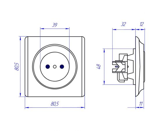 Розетка без заземления OneKeyElectro, винтовые контакты, цвет белый 1E10301300 2172766 – изображение 5