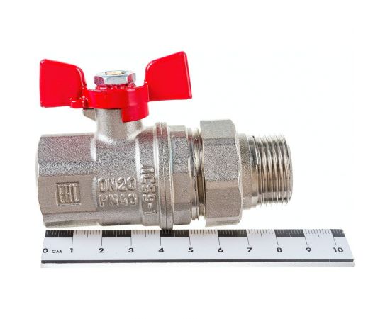 Шаровой кран VALFEX PREMIUM для воды, с американкой, 3/4"" ВР/НР, бабочка VF.227.NB1.034.PREMIUM – изображение 5