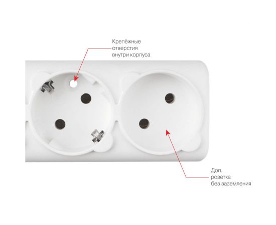 Фильтр-удлинитель Power Cube 3,0 м 6 розеток (белый) 16А/3,5кВт (3x1,5), SPG6-А1 – изображение 8