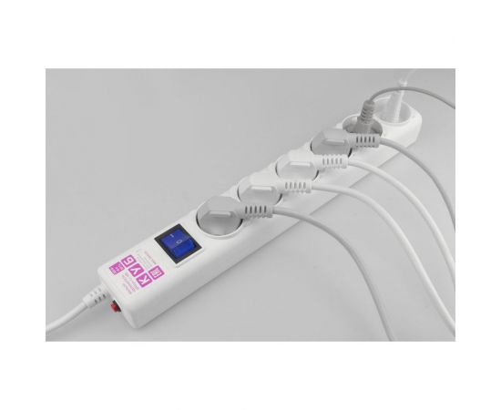 Фильтр-удлинитель Power Cube 3,0 м 6 розеток (белый) 16А/3,5кВт (3x1,5), SPG6-А1 – изображение 9