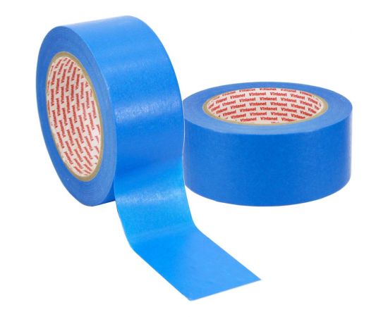 Малярная лента на основе рисовой бумаги Washi для четкого края Vintanet WM111, синяя, 48мм х 50м WM1114850 