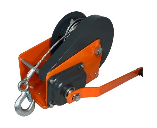 Ручная барабанная лебедка с тормозом Magnus Profi LRT-1100 1100 кг, канат 10 м SZ059381 