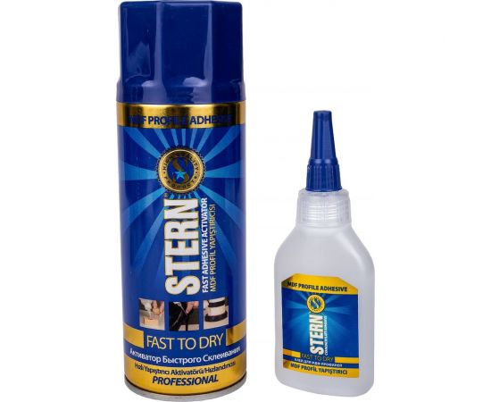Клей для MDF быстрозастывающий STERN 100 гр+400 мл Активатор для клея 1452 